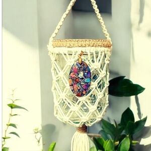 Handmade mason jar hanging lantern